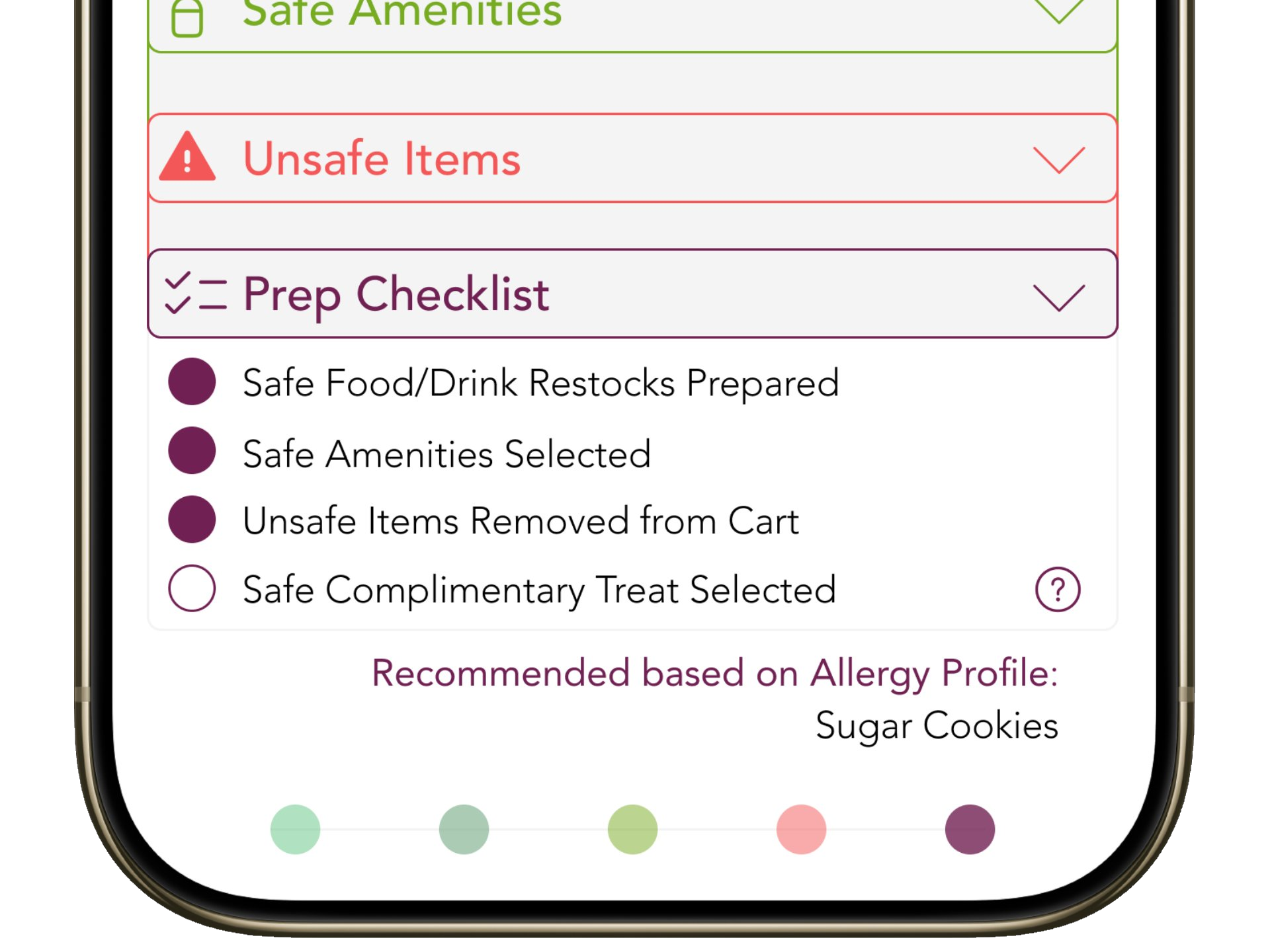 Allergy Service — housekeeping prep checklist with allergy-safe recommendations
