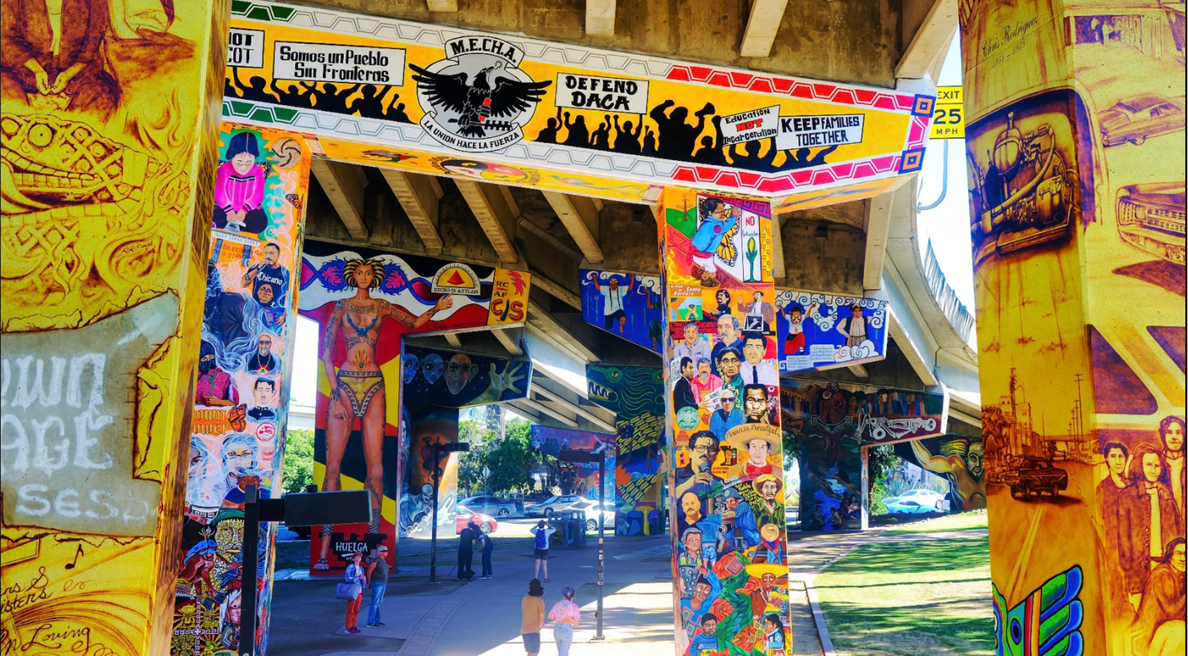 Chicano Park mural by Burak Arik, 2023.